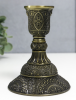 Подсвечник металл на 1 свечу Раджа бронза 10*8*8см