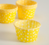 Форма бумажная Маффин желтый в бел. горох 5*4см 100шт